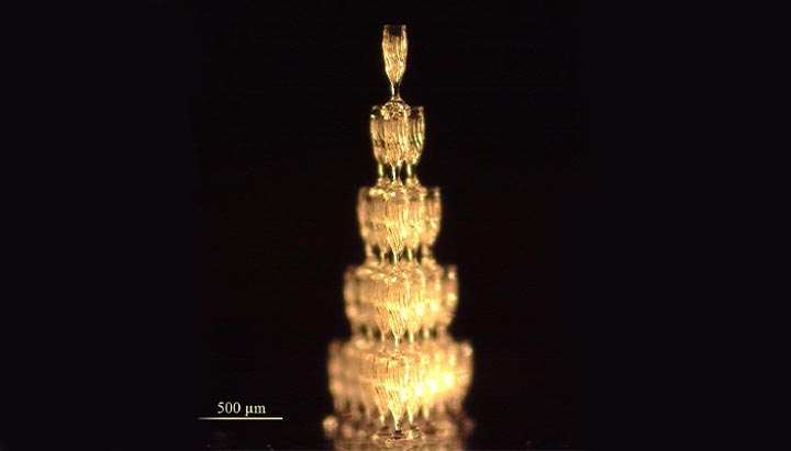 کوچکترین هرم شامپاین پرینت سه بعدی